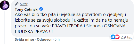 Tony Cetinski se pita: 'Biti svoj i otkazati koncerte pa uskratiti bendu za kruh ili ipak popustiti?