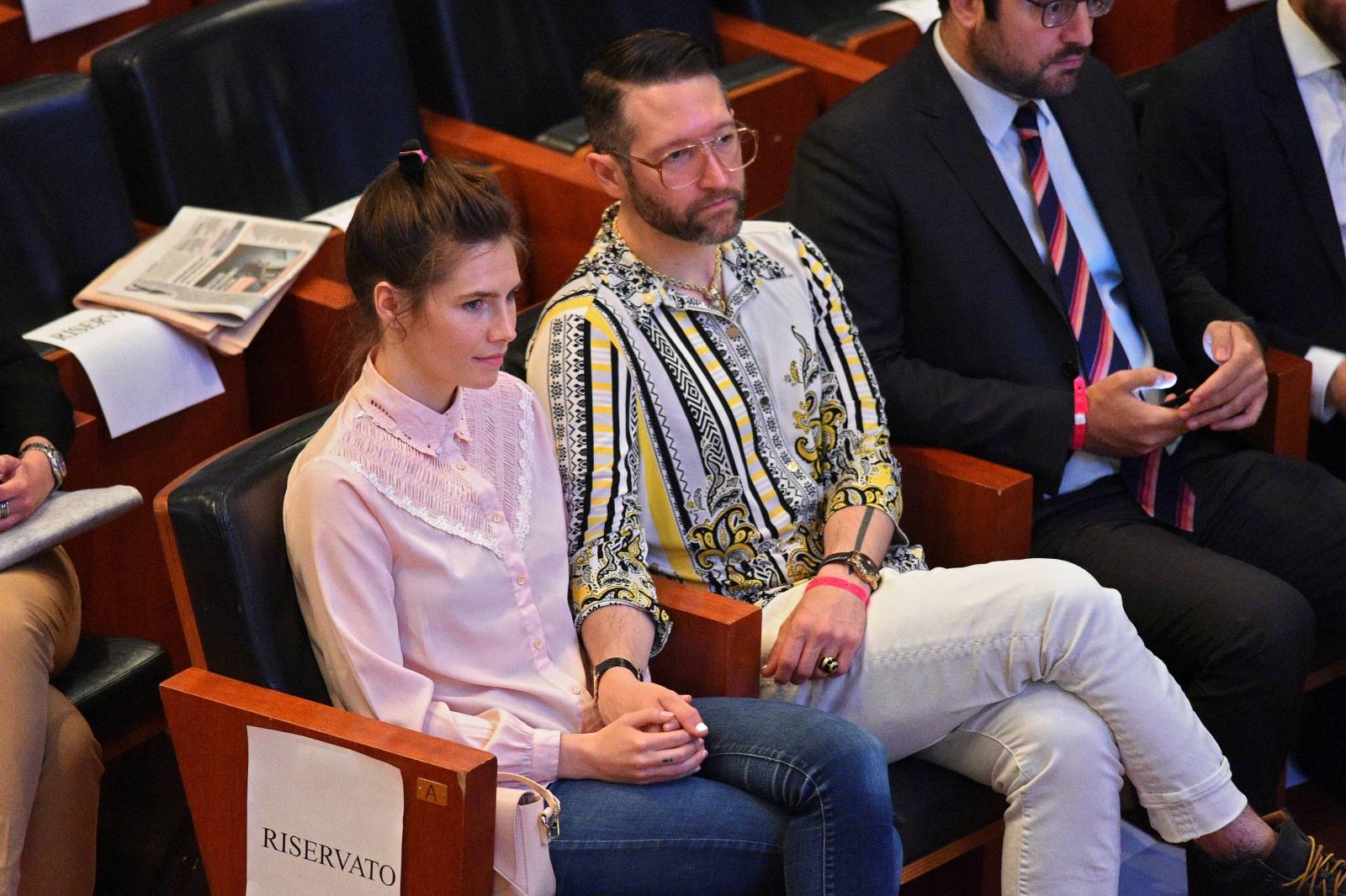 Amanda Knox attends the first day of the Criminal Justice Festival in Modena