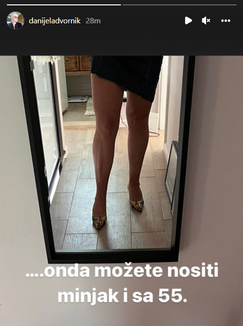 Danijela Dvornik podignula suknju i poručila: 'Kad se noge definiraju, minjak može i s 55'