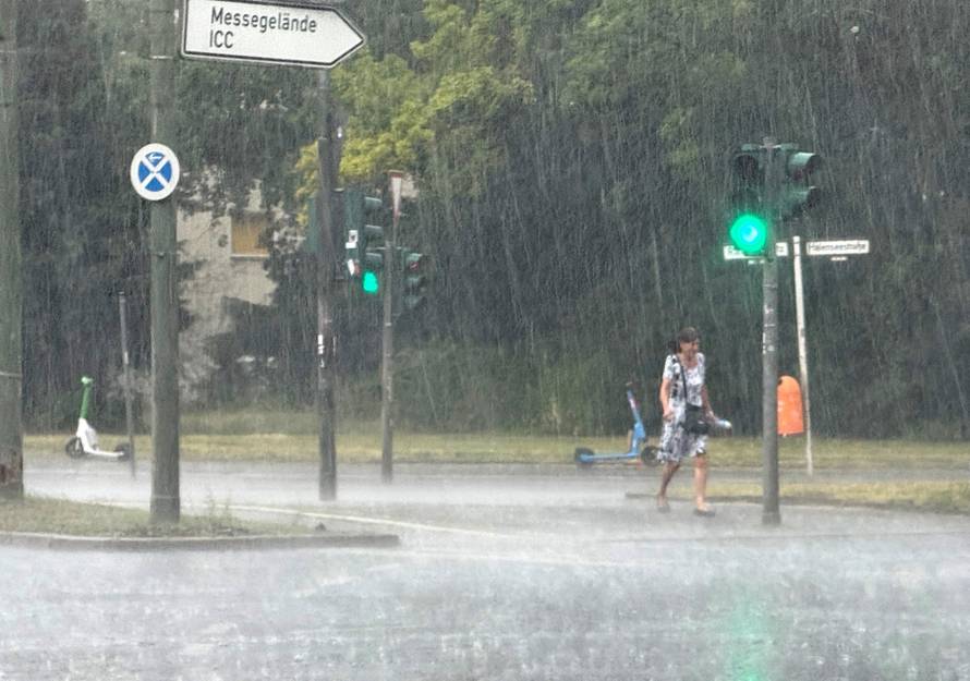 Heavy rain in Berlin