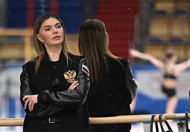 Vladimir Putin’s longtime lover Alina Kabaeva, 41, showcases her unofficial tsarina status by wearing the Russian coat of arms with a double-headed eagle on her bust.