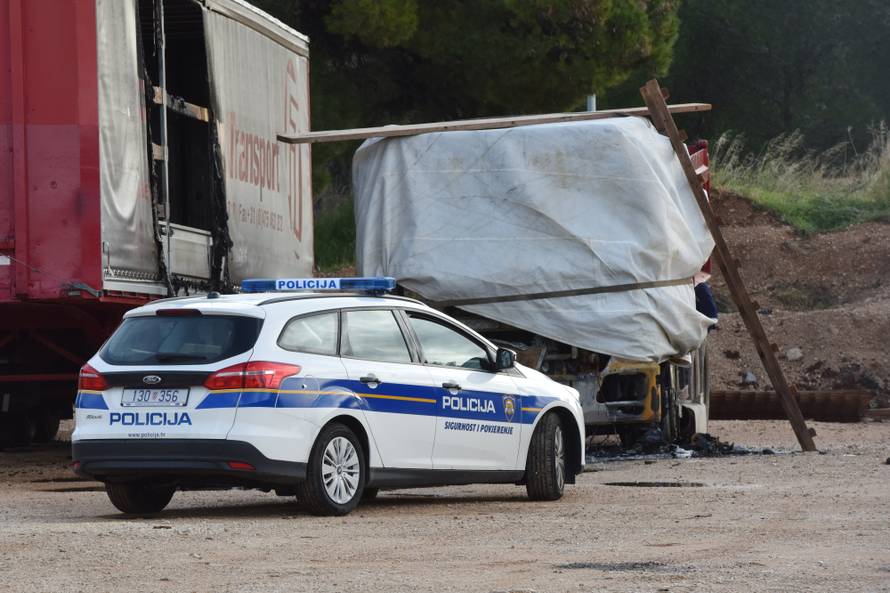 U Vodicama izgorio kamion, srećom nitko nije bio u njemu