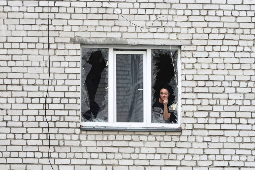 Aftermath of a Russian drone attack in Kyiv