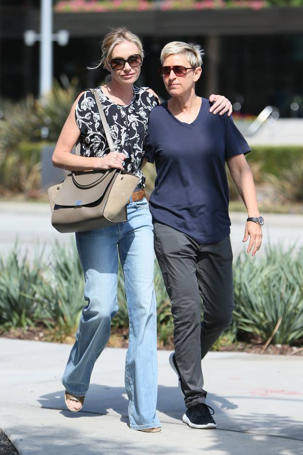 EXCLUSIVE Ellen DeGeneres and Portia De Rossi out and about in Los Angeles
