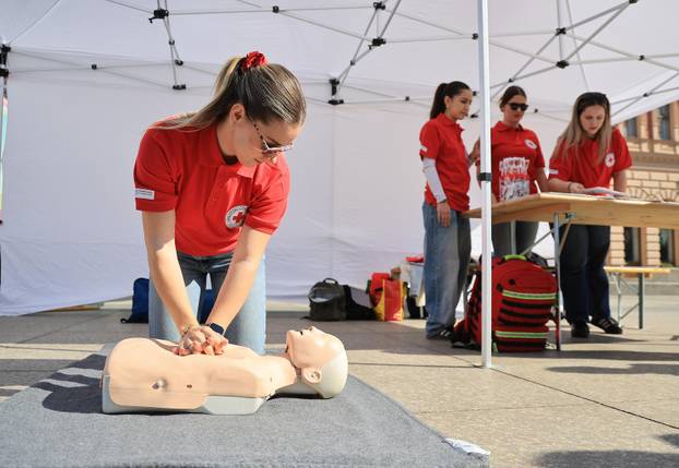 Zagreb: Obilježavanje Svjetskog dana zdravlja na Trgu bana Josipa Jelačića