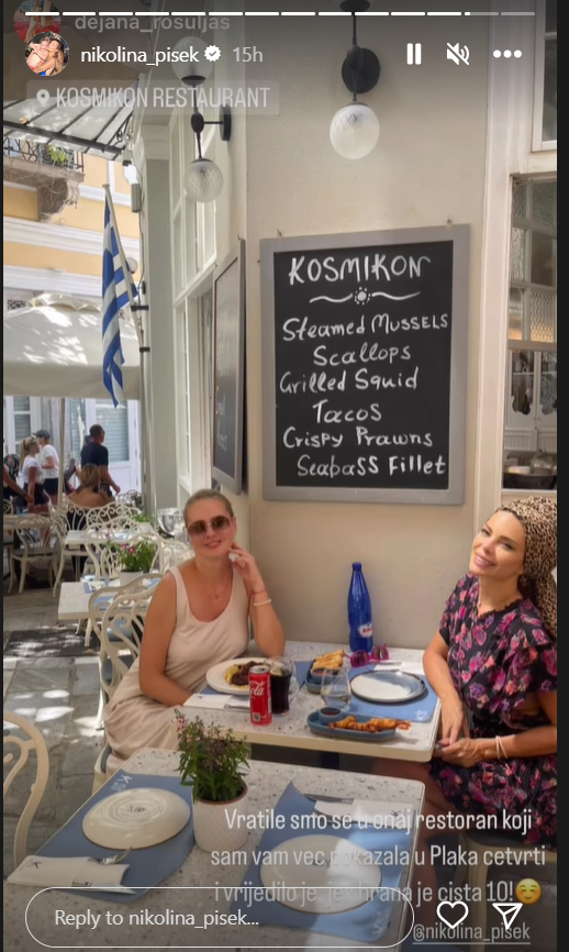 Pišek uživa u ljepotama Grčke: Na 41°C šeće u kratkoj haljinici i upečatljivom maramom na glavi