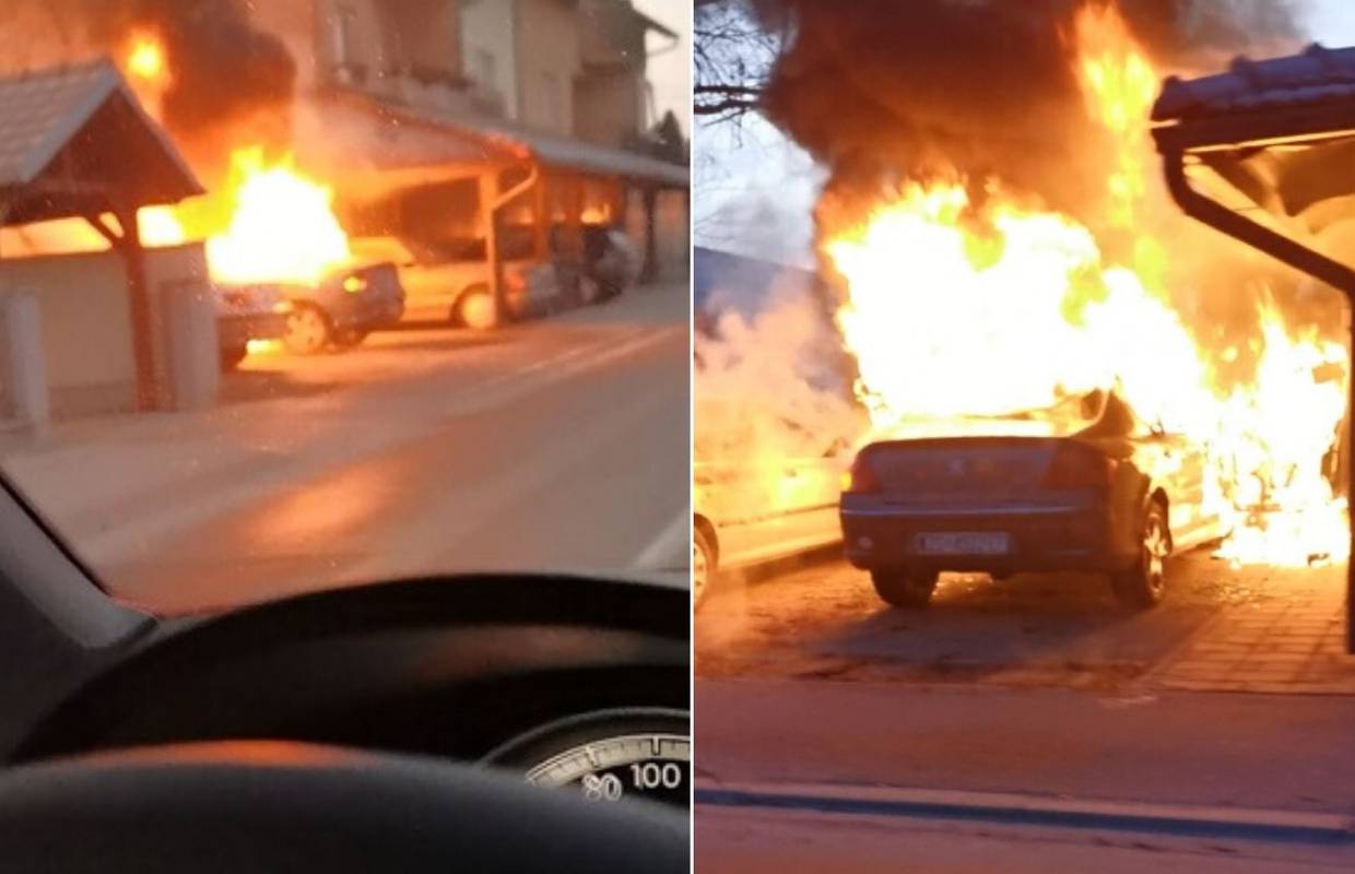 Vozio i snimio auto u plamenu: Vatra zahvatila još dva auta