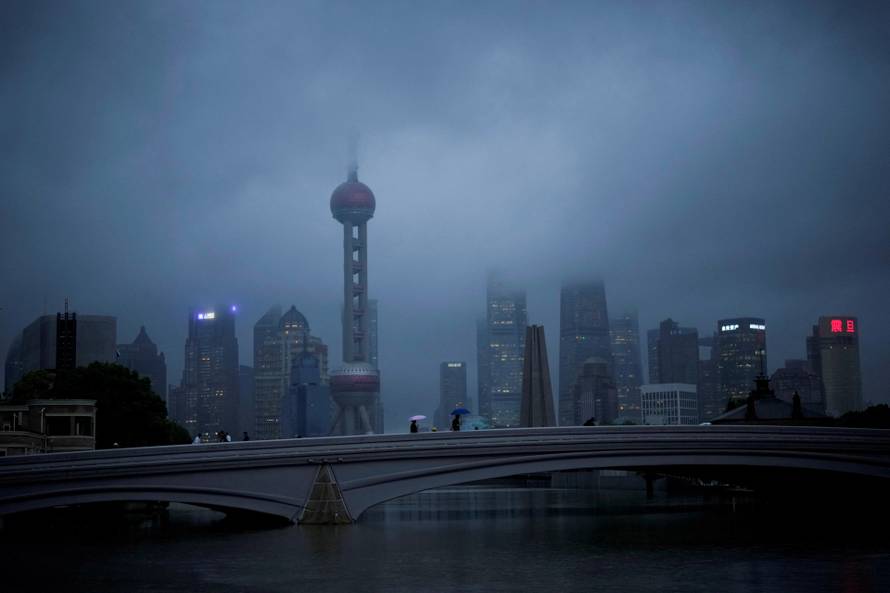 FILE PHOTO: Typhoon Muifa in Shanghai