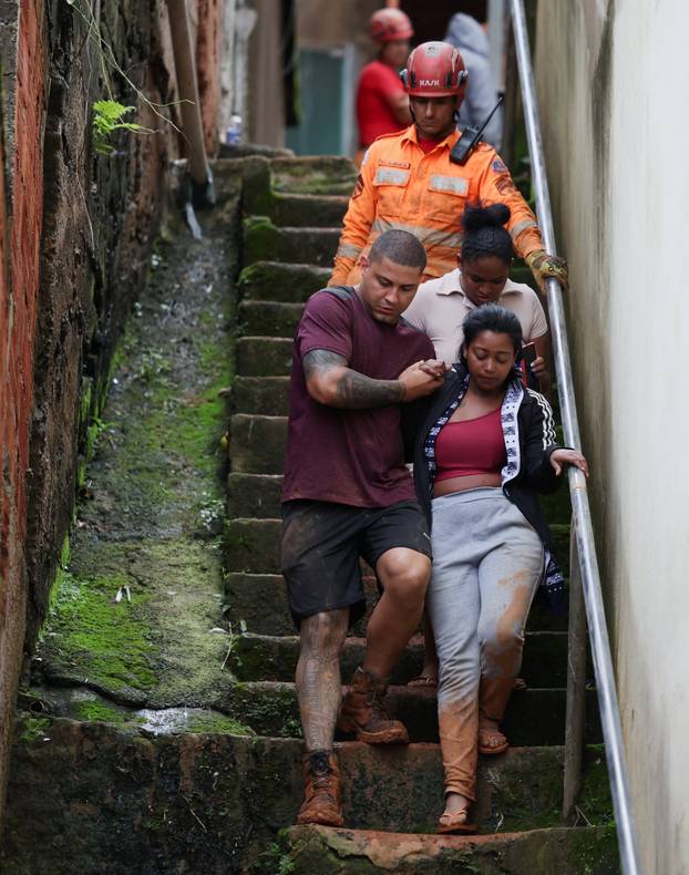 Aftermath of heavy rains in southeastern Brazil