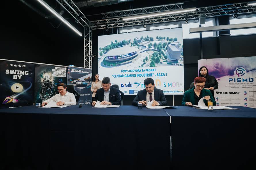 FOTO Potpisan ugovor o gradnji Centra gaming industrije u Novskoj, ovako će izgledati