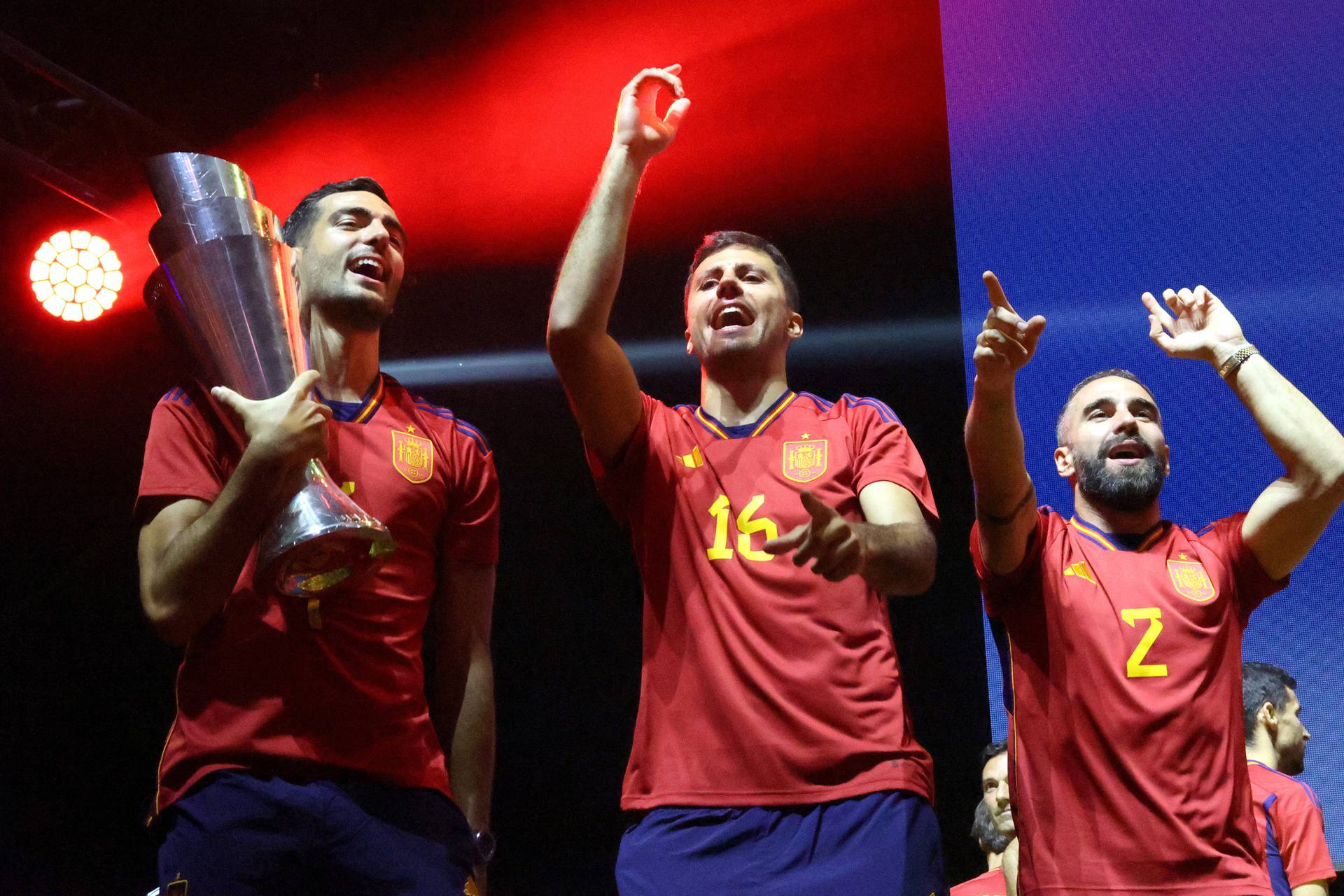 UEFA Nations League - Spain celebrate winning the UEFA Nations League