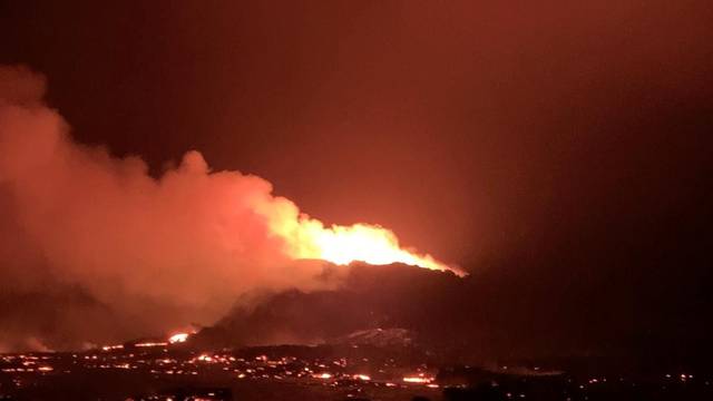 A volcano is seen in Geldingadalir