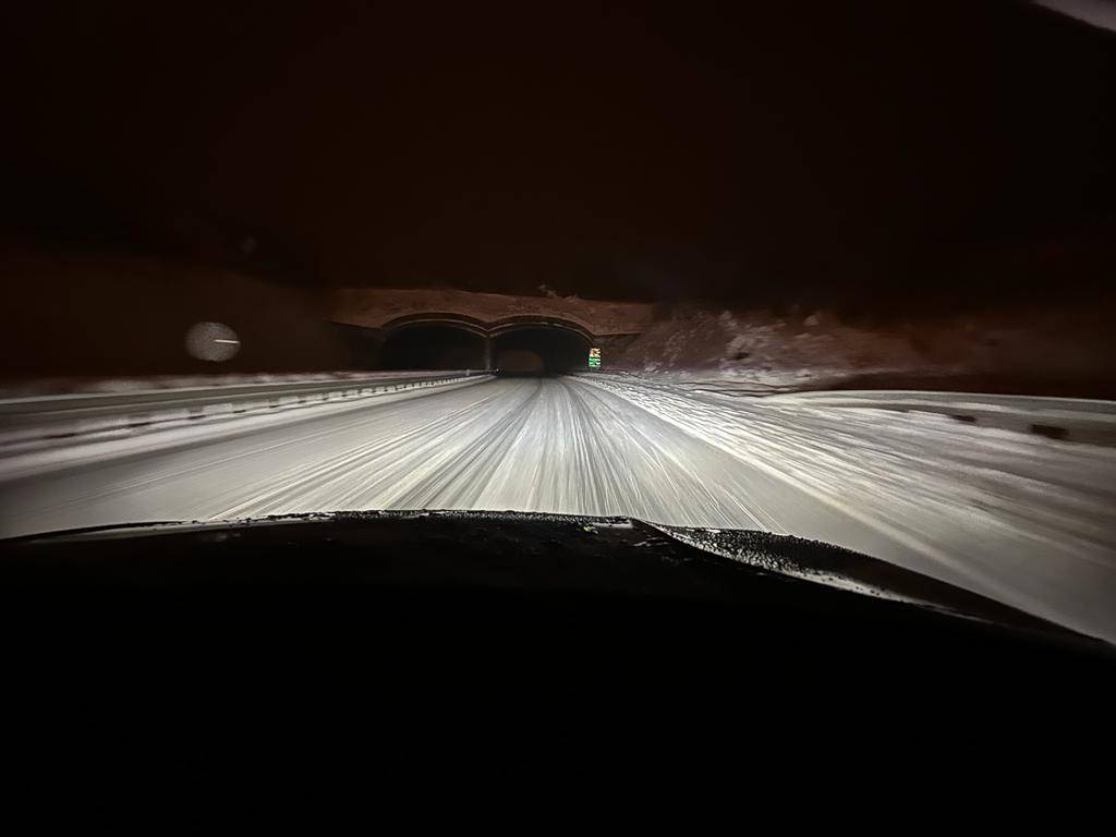 Zimski uvjeti na autocesti A1 u Lici