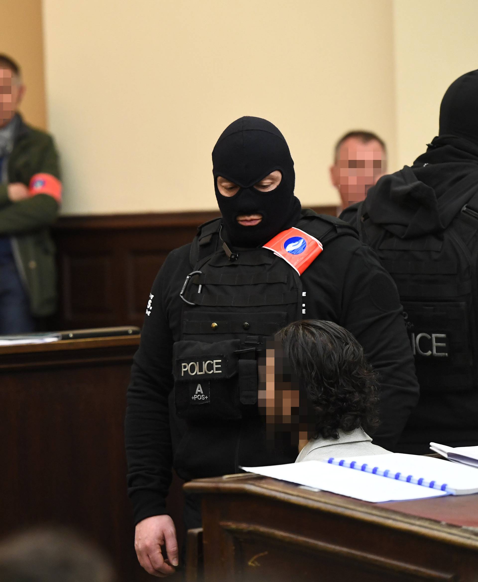 Salah Abdeslam, one of the suspects in the 2015 Islamic State attacks in Paris, appears in court during his trial in Brussels