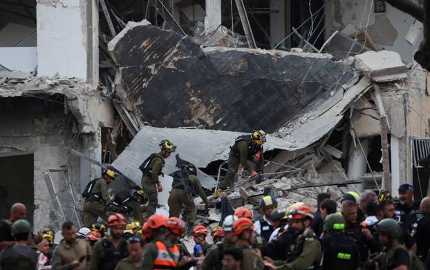 Aftermath of missile attack from Iran on Israel