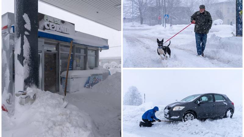 FOTO SNJEŽNI KOLAPS Korenica: 'Palo 100 cm snijega, neka sela bez struje. Ne zivkajte bezveze!'