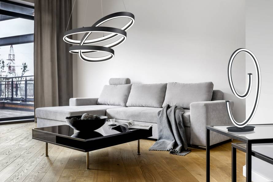 Simple gray corner sofa