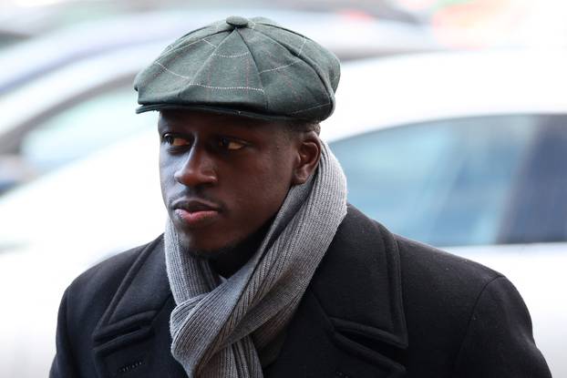 Manchester City's Benjamin Mendy arrives at Chester Crown Court for his trial following allegations of rape and sexual assault