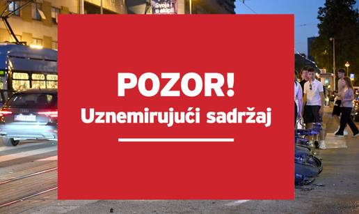 FOTO Te&scaron;ka prometna nesre&cacute;a kod Vjesnika: Dvoje u bolnici, dijelovi motocikla rasuti po cesti
