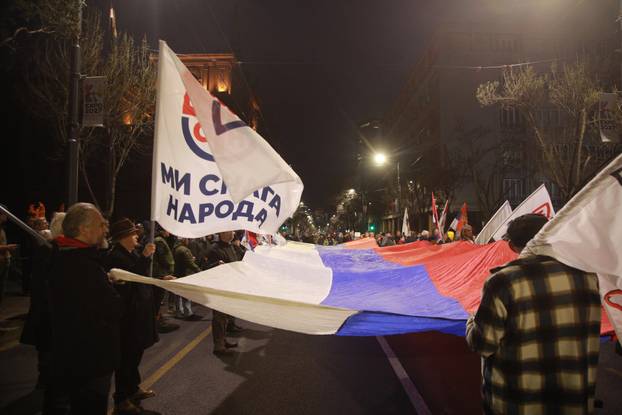 Beograd: Kod Predsedništva Srbije održan je skup "Protiv izdaje i okupacije - Za srpsko Kosovo i Metohiju" 