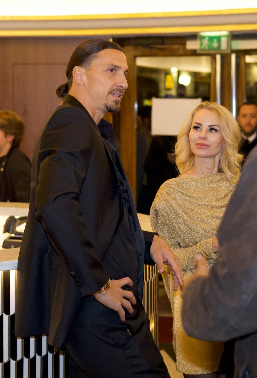 Zlatan Ibrahimovic And Wife At Asterix Premiere - Paris