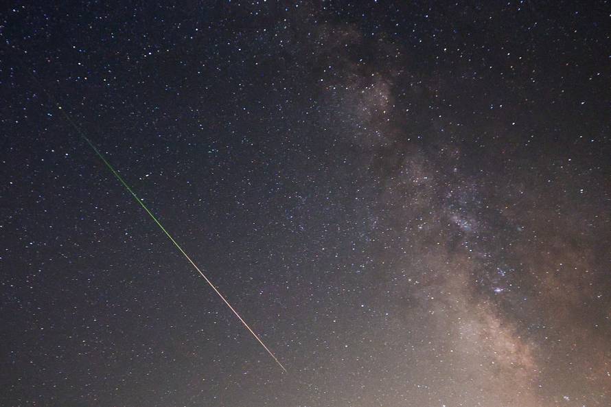 Perseid meteor shower as seen from Negev desert