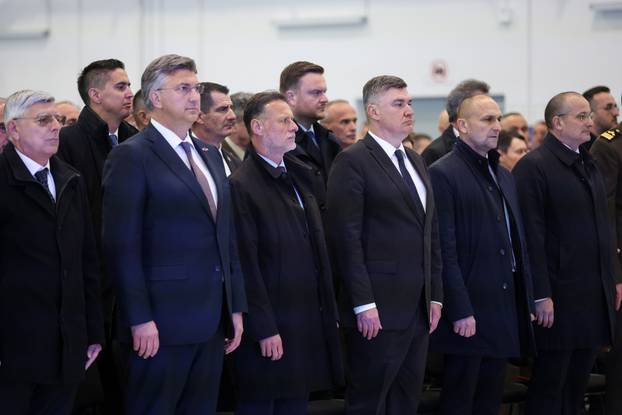 Svečani program na dočeku prve skupine višenamjenskih borbenih aviona Rafalea u Hrvatsku