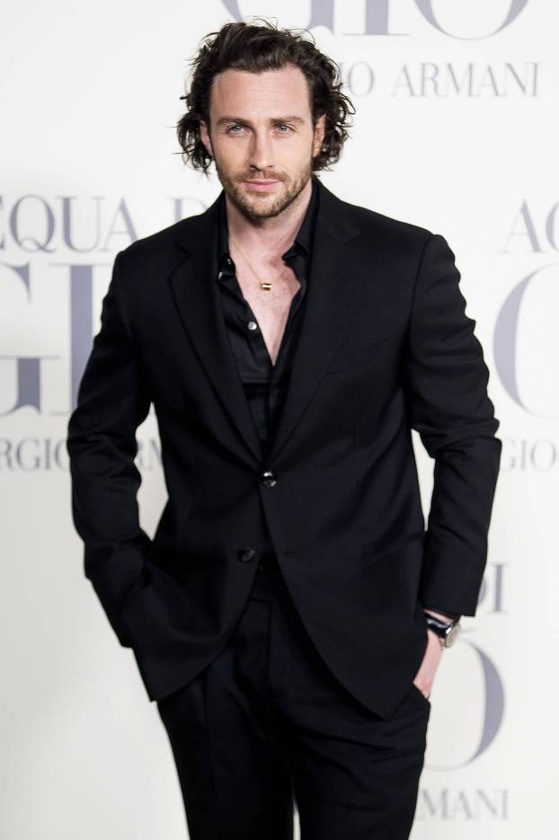 Aaron Taylor-Johnson beim Armani - Acqua di Gio Event im Matadero. Madrid, 07.03.2024 *** Aaron Taylor Johnson at the Ar