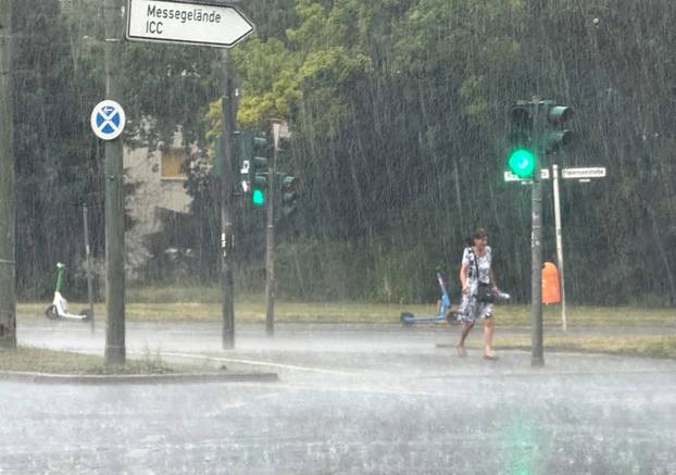 Heavy rain in Berlin