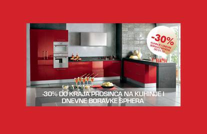 30% popusta na sve kuhinje i dnevne boravke Sphera!