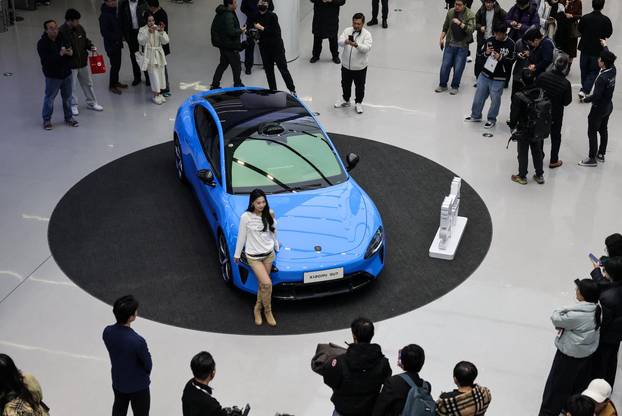 Chinese tech giant Xiaomi unveils new generation of SU7 electric vehicle, in Beijing