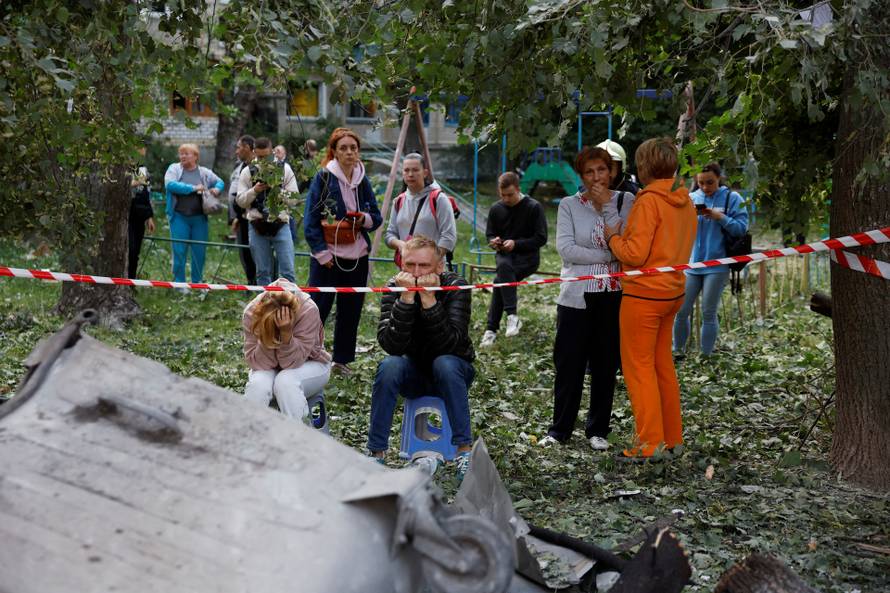Aftermath of Russian drone and missile attacks in Kyiv