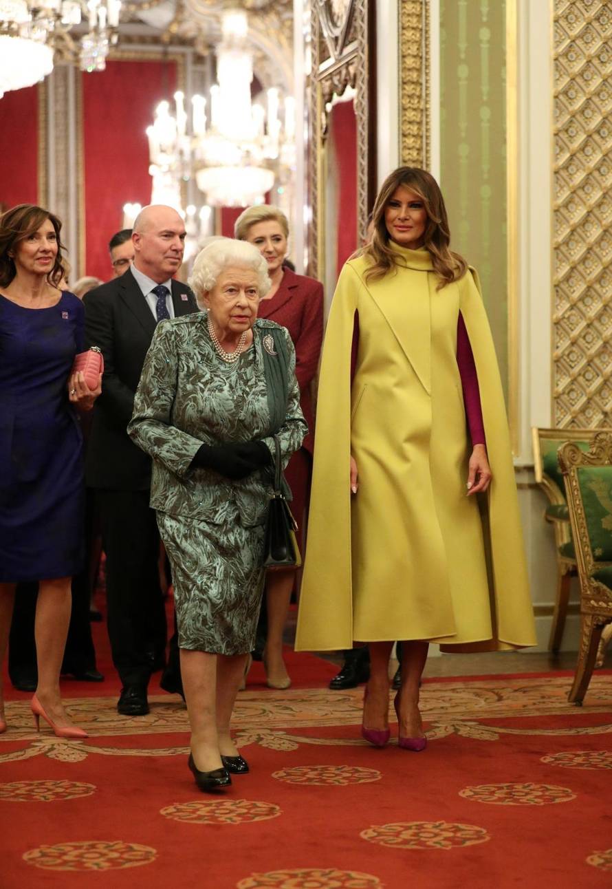NATO leaders attend a reception at Buckingham Palace in London