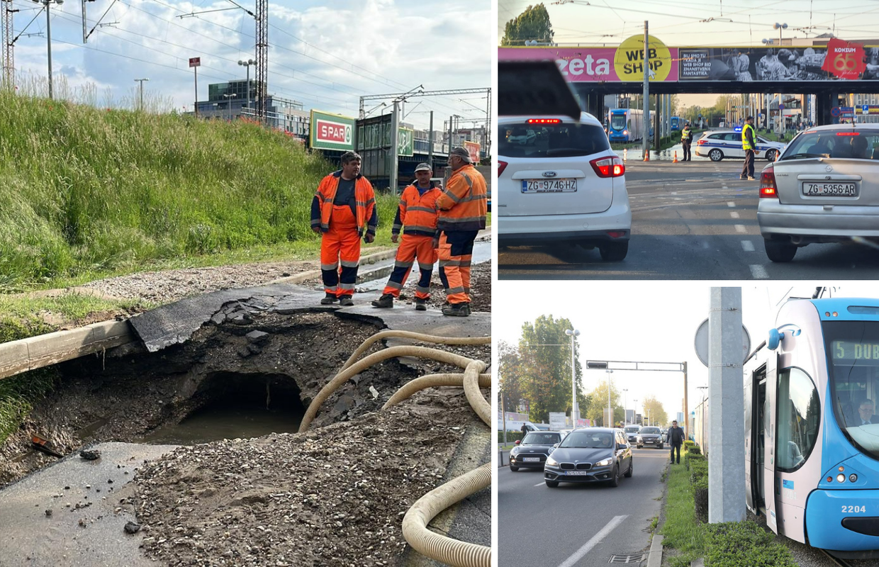 VIDEO Uživo iz centra Zagreba: Potpuni prometni kolaps, ovo je rupa koja je blokirala grad