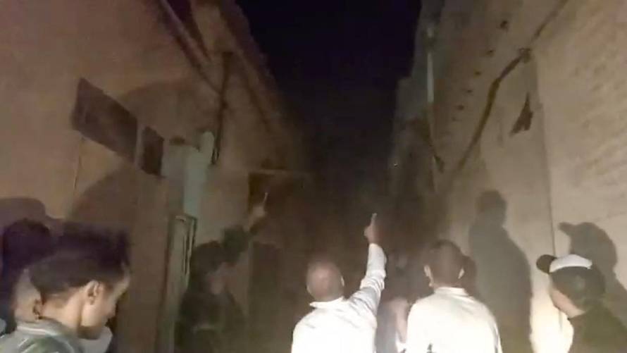 Aftermath of an earthquake in Morocco