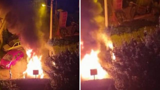 U Zagrebu sinoć izgorio BMW: 'Čulo se nekoliko eksplozija'