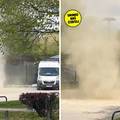 VIDEO Usred Zagreba snimio pra&scaron;inski vrtlog: 'Dizao se i 30  metara, kao da je mini tornado'