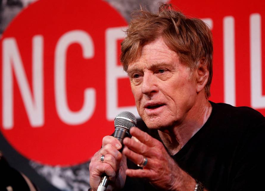 FILE PHOTO: Actor Redford addresses the media at an opening day news conference for the Sundance Film Festival at the Egyptian Theatre in Park City