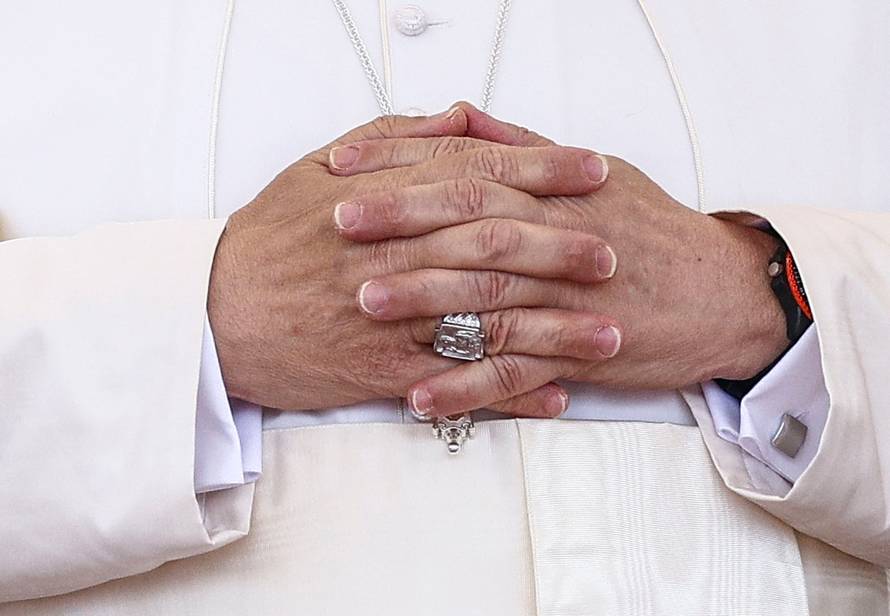 Pope Leo XIV holds his first general audience in St. Peter's Square, at the Vatican