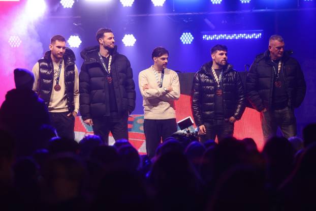 Rijeka: Doček za brončane rukometaše Tina Lučina, Verona Načinovića, Filipa Glavaša, Dinu Slavića