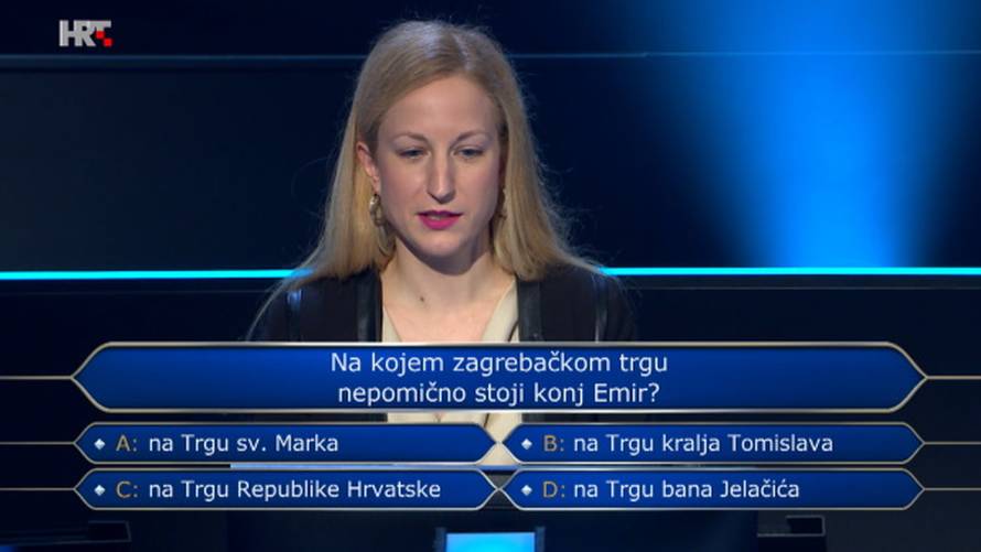 Natjecateljica uz pomoć znalaca preskočila pitanje o poznatom konju: Znate li točan odgovor?