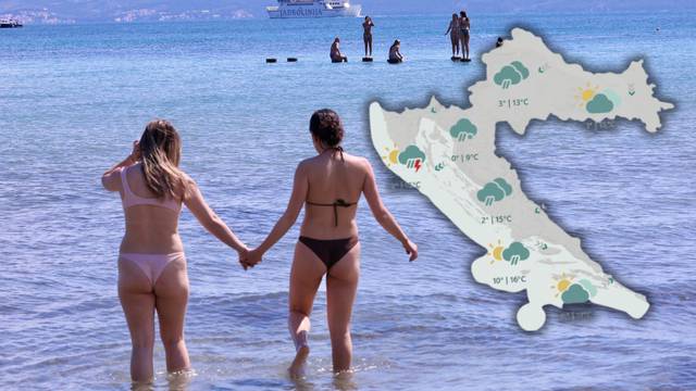 Oblačno, grmljavina i pljuskovi: Plaže do jučer bile popunjene, u subotu na snazi meteoalarmi...