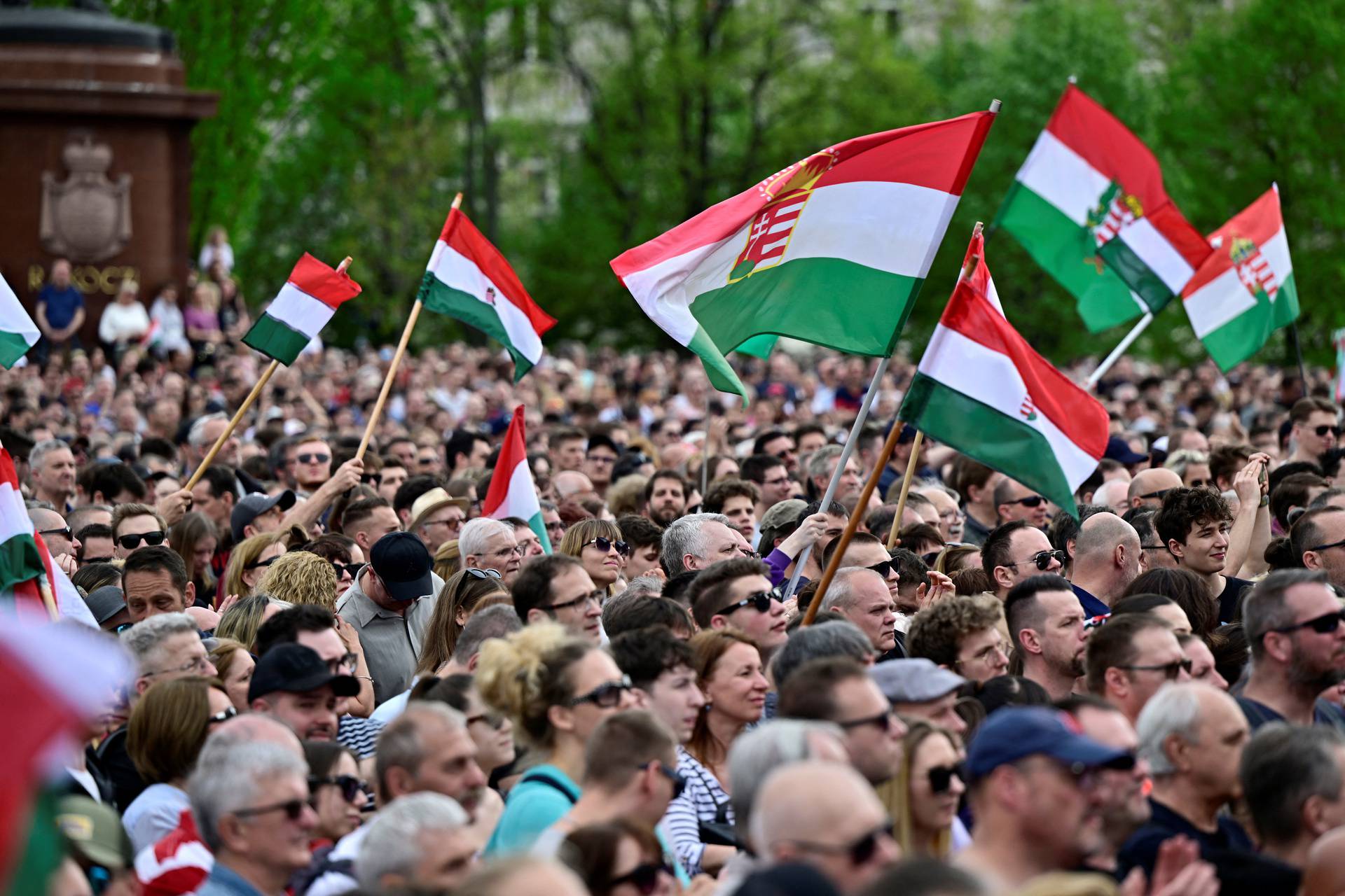 Anti-government protest, in Budapest