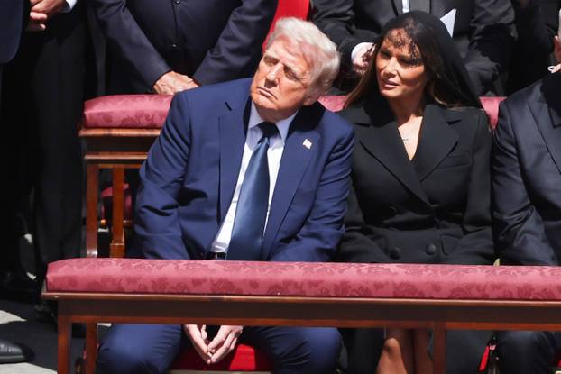 Rome, Death of Pope Francis - Funeral, Arrival of Donald Trump and Melania