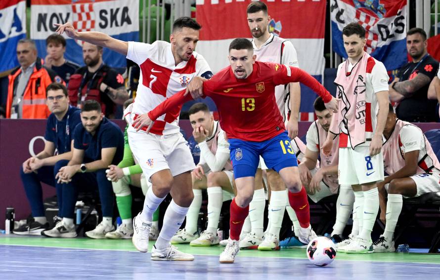Susret Hrvatske i Španjolske u polufinalu Europskog prvenstva u futsalu