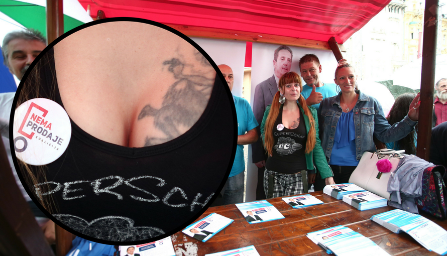 Umjesto pustim obećanjima glasače je mamila - dekolteom