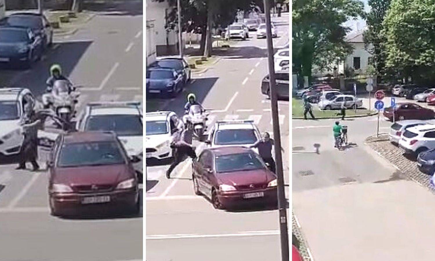 VIDEO POTJERE Vukovarka je oštetila pet auta, ulaz u bolnicu i lakše ozlijedila dva policajca