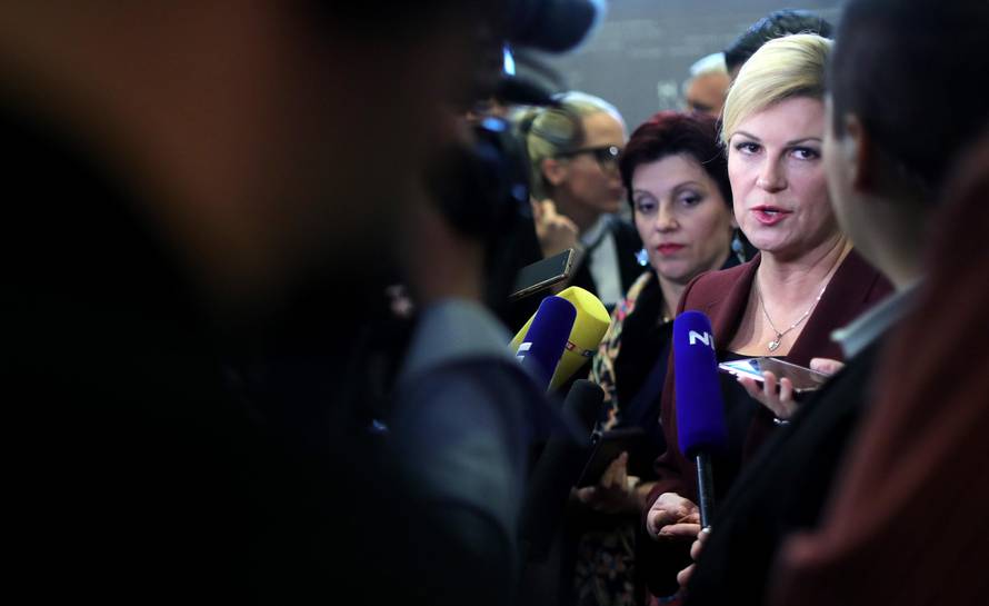 Zagreb: Kolinda Grabar-KitaroviÄ dala izjavu nakon Foruma Inicijative triju mora
