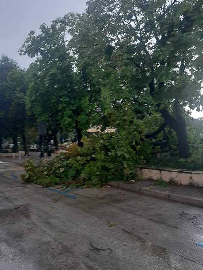 GALERIJA  Poplave u Zagrebu, u Istri vjetar rušio stabla, na Pagu olujno more razbijalo čamce