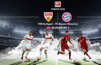 Stuttgart protiv Bayerna u subotu uživo na Eurosportu 2